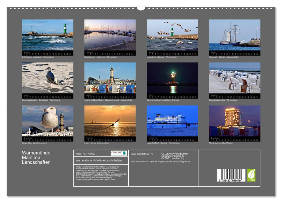 Warnemünde - Maritime Landschaften (CALVENDO Premium Wandkalender 2025)