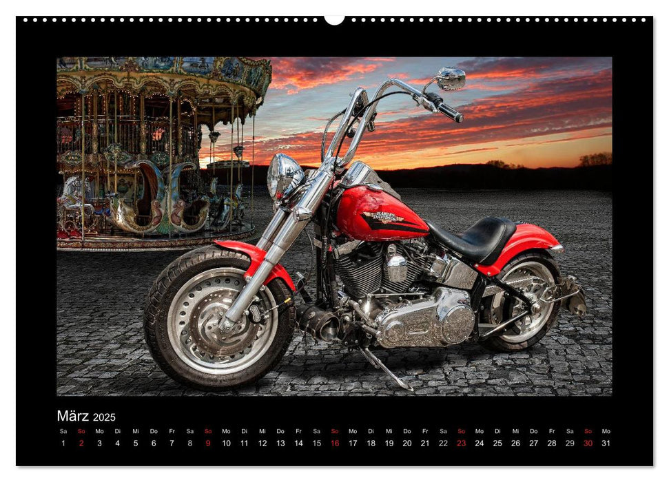 Motorrad-Träume – Chopper und Custombikes (CALVENDO Premium Wandkalender 2025)