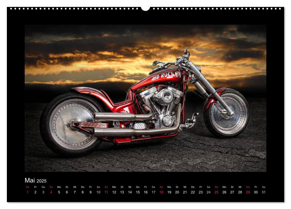 Motorrad-Träume – Chopper und Custombikes (CALVENDO Premium Wandkalender 2025)