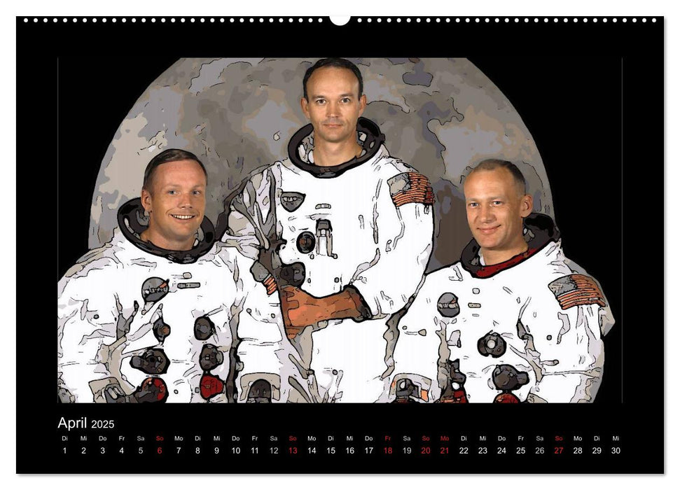 Landing On The Moon Like A Cartoon (CALVENDO Premium Wandkalender 2025)