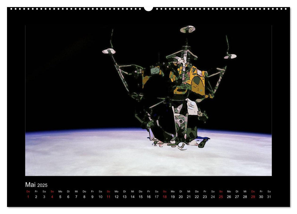 Landing On The Moon Like A Cartoon (CALVENDO Premium Wandkalender 2025)