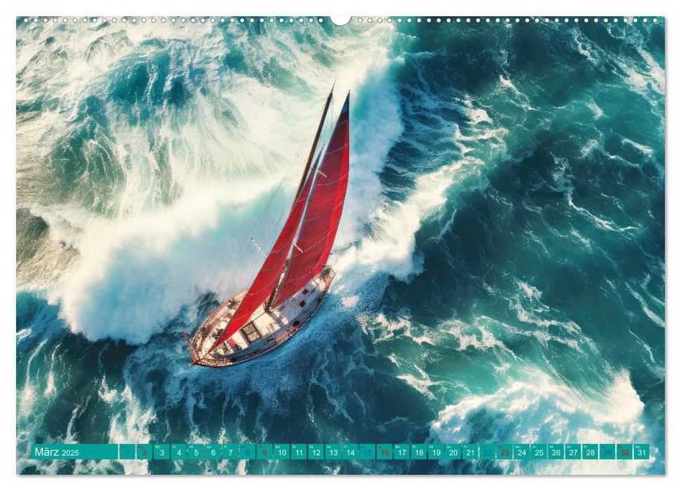 Mit dem Wind um die Welt - segeln (CALVENDO Premium Wandkalender 2025)