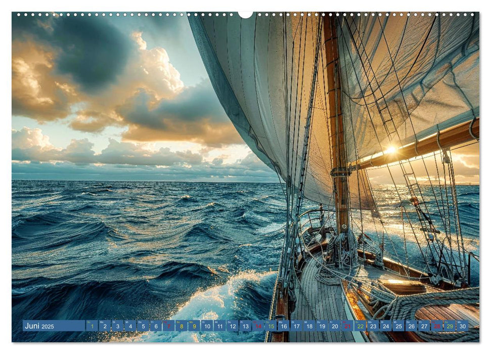 Mit dem Wind um die Welt - segeln (CALVENDO Premium Wandkalender 2025)