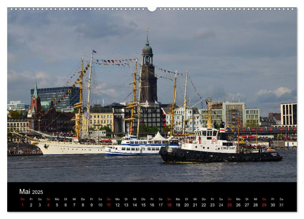 Auslaufparade des Hamburger Hafengeburtstages (CALVENDO Premium Wandkalender 2025)