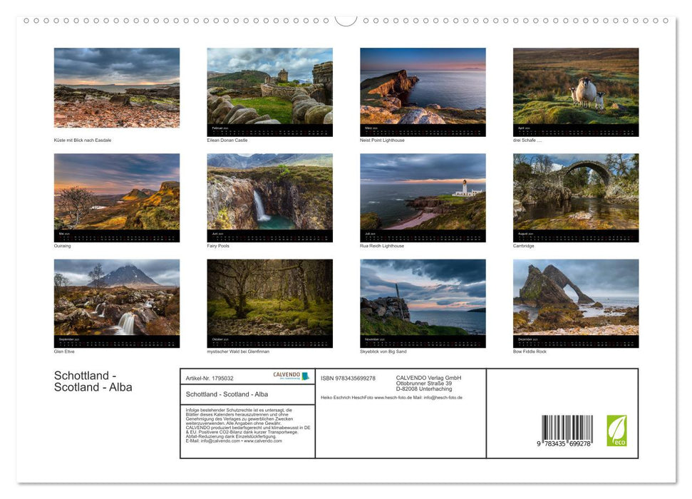 Schottland - Scotland - Alba (CALVENDO Premium Wandkalender 2025)