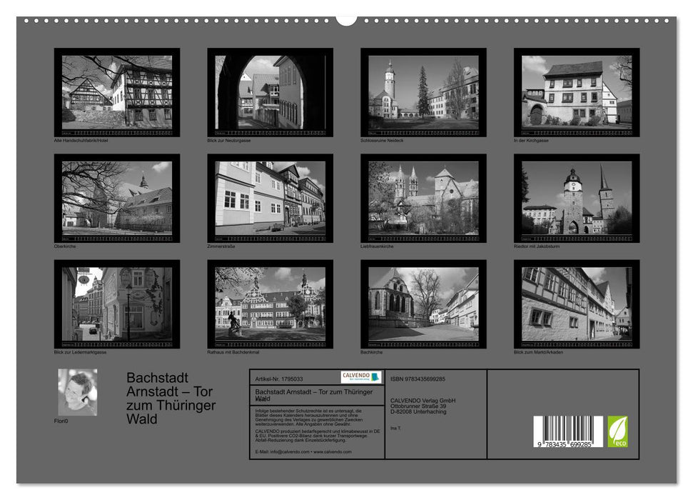 Bachstadt Arnstadt – Tor zum Thüringer Wald (CALVENDO Premium Wandkalender 2025)