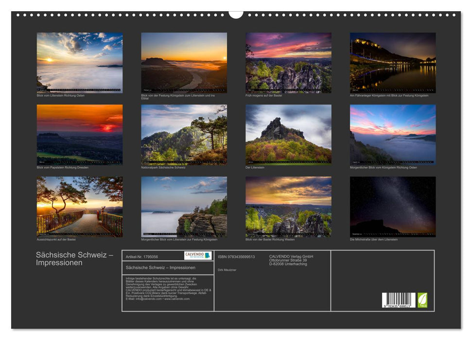 Sächsische Schweiz – Impressionen (CALVENDO Wandkalender 2025)