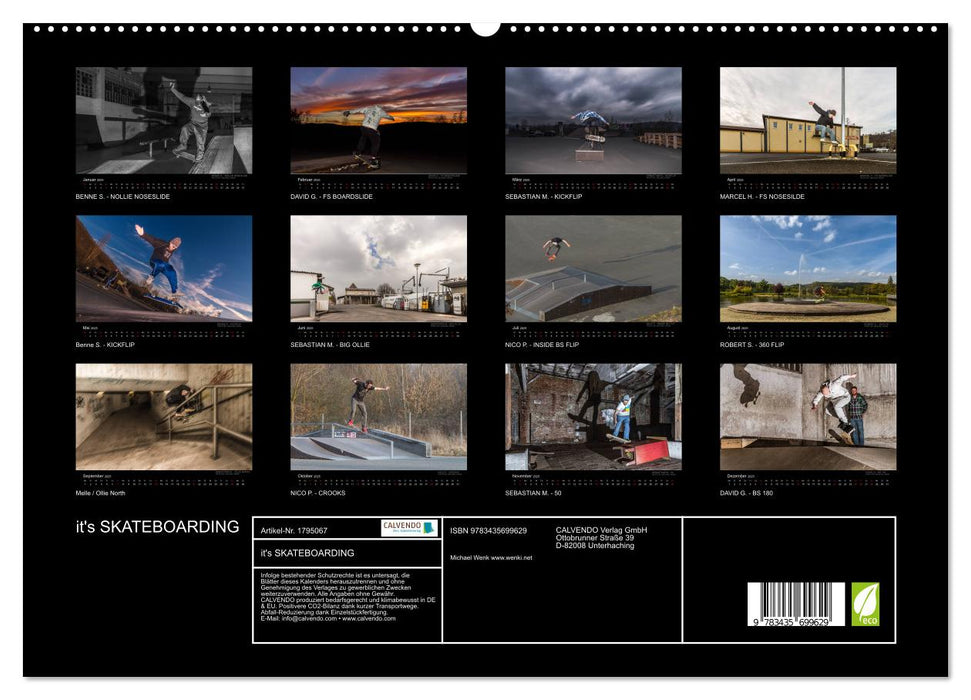 it's SKATEBOARDING (CALVENDO Premium Wandkalender 2025)