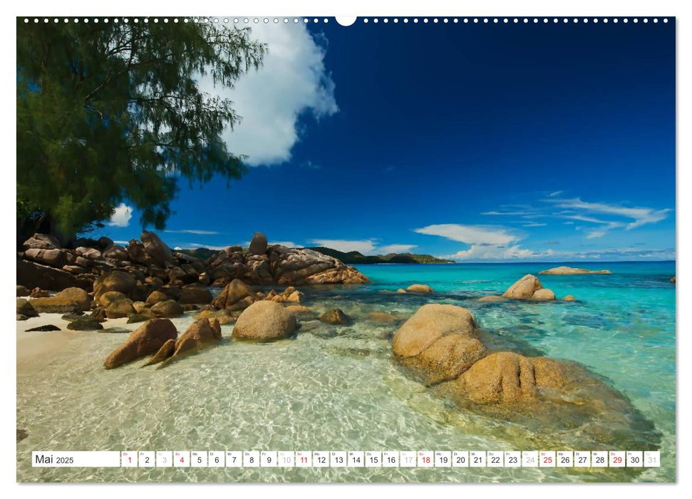 Seychellen - Ein letztes Paradies auf Erden (CALVENDO Premium Wandkalender 2025)
