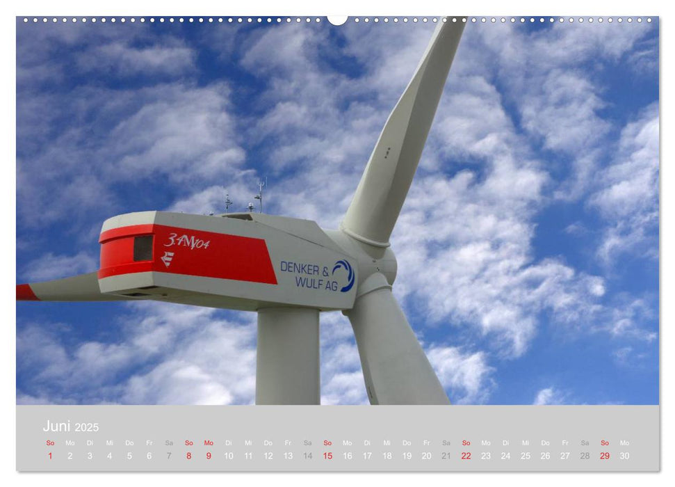 Windkraftanlagen aus der Luft fotografiert (CALVENDO Wandkalender 2025)