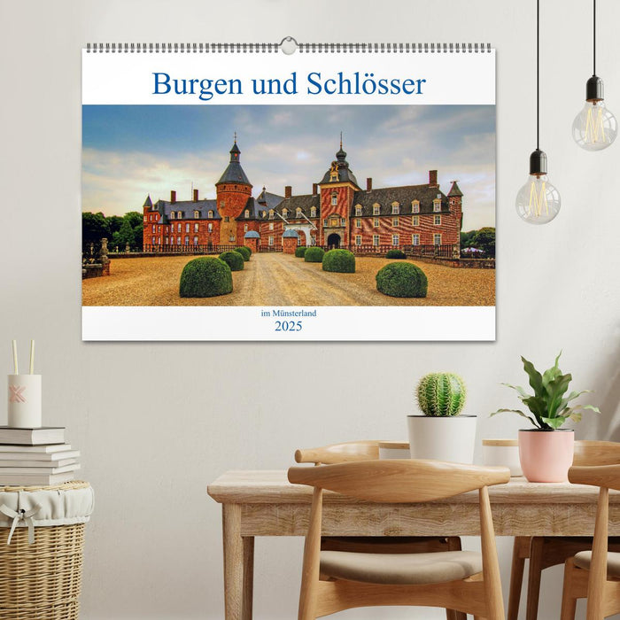Burgen und Schlösser im Münsterland (CALVENDO Wandkalender 2025)