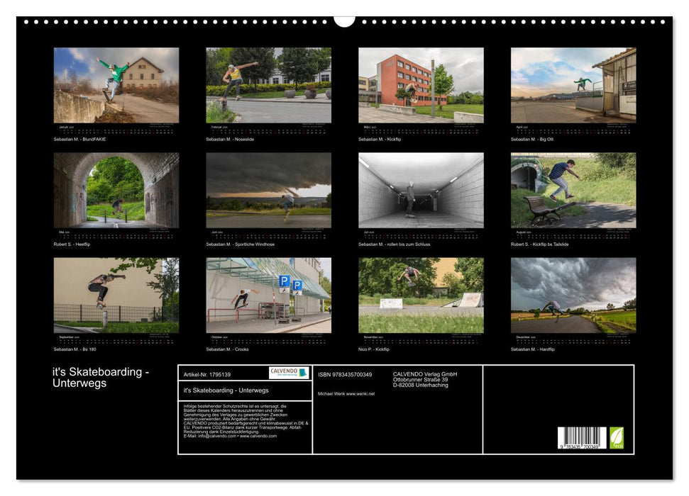 it's Skateboarding - Unterwegs (CALVENDO Wandkalender 2025)