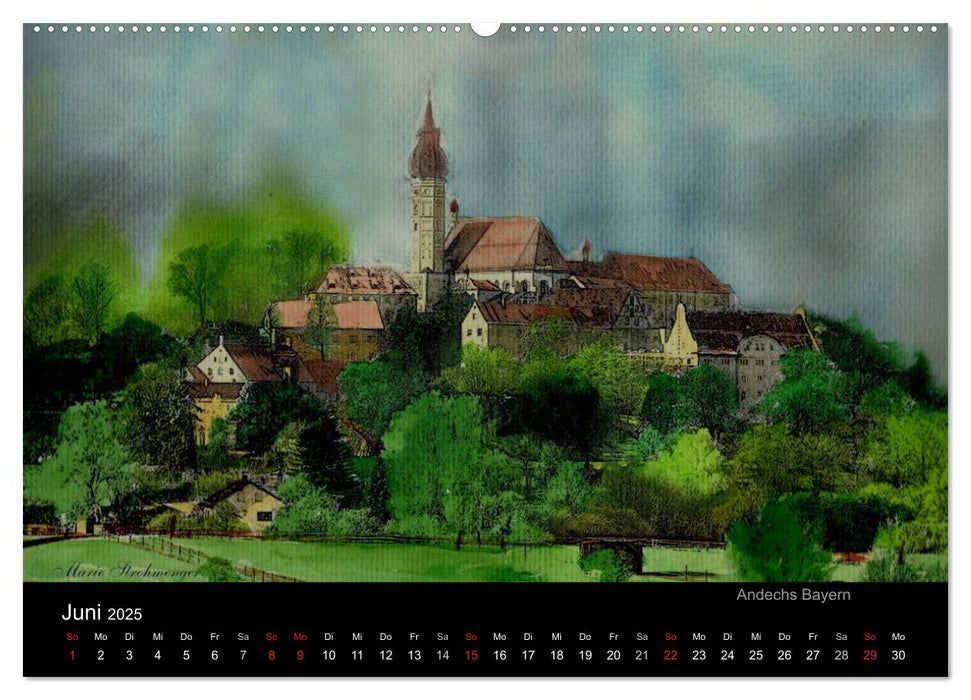 Deutschland in Aquarell (CALVENDO Wandkalender 2025)