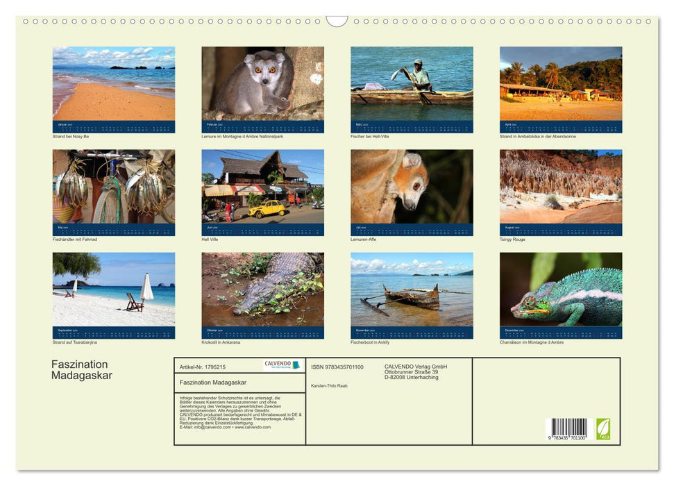 Faszination Madagaskar (CALVENDO Wandkalender 2025)