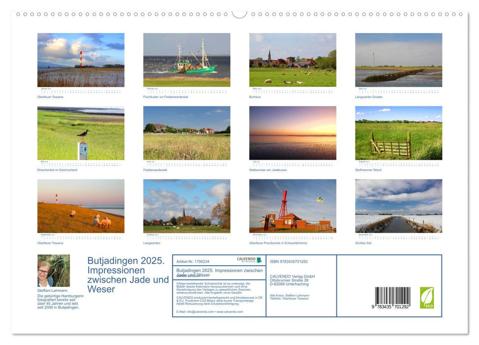 Butjadingen 2025. Impressionen zwischen Jade und Weser (CALVENDO Premium Wandkalender 2025)