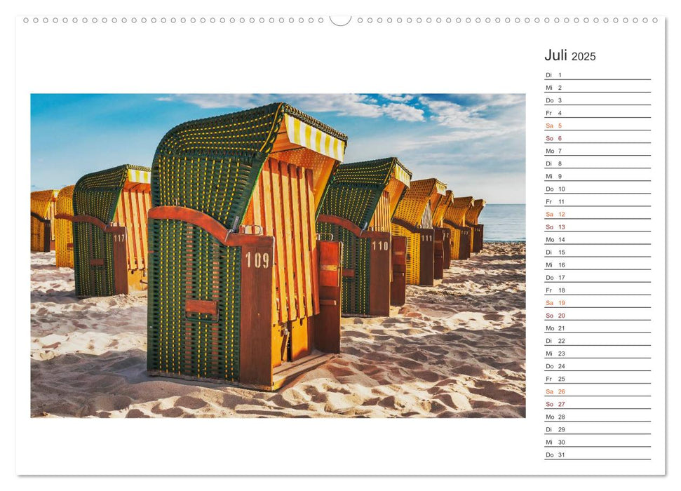 Zeit für Erholung - Insel Rügen / Geburtstagskalender (CALVENDO Premium Wandkalender 2025)