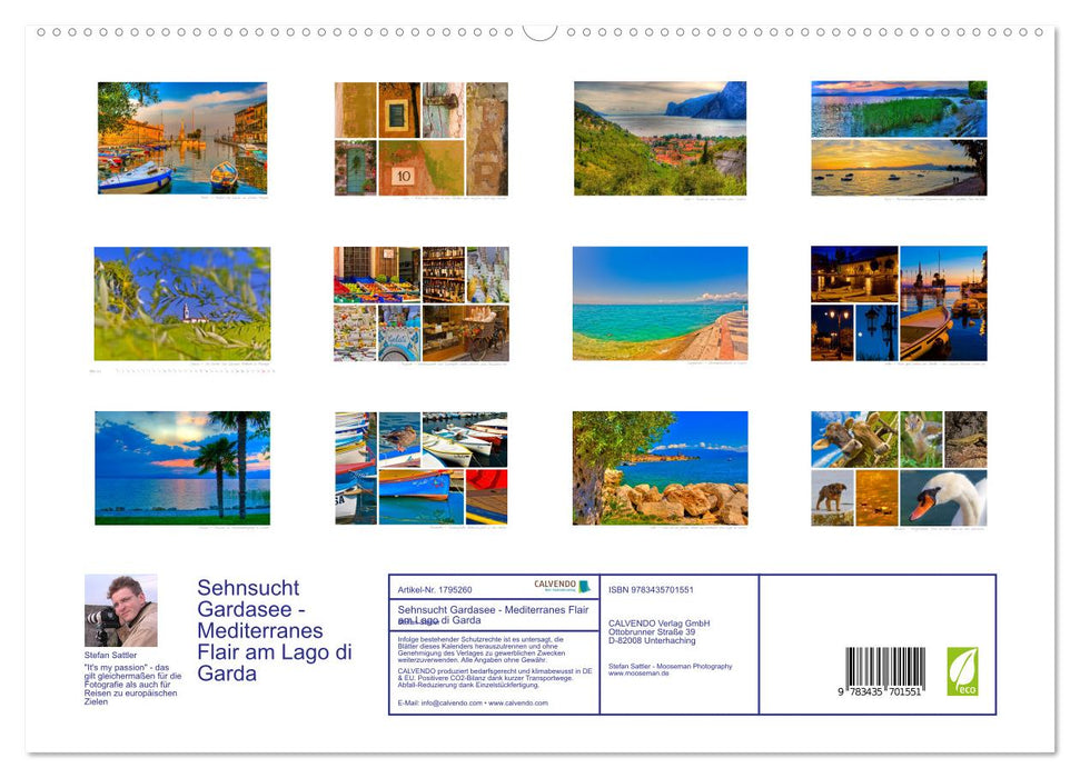 Sehnsucht Gardasee - Mediterranes Flair am Lago di Garda (CALVENDO Premium Wandkalender 2025)