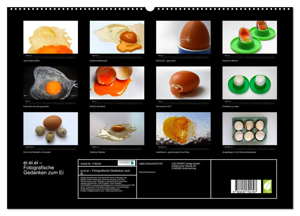 ei.ei.ei – Fotografische Gedanken zum Ei (CALVENDO Premium Wandkalender 2025)