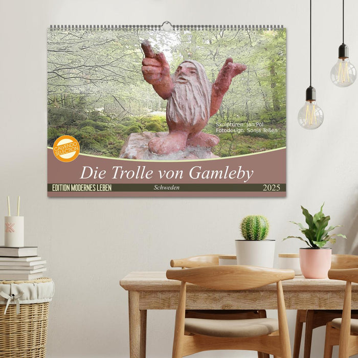 Die Trolle von Gamleby - Schweden - Skulpturen von Jan Pol (CALVENDO Wandkalender 2025)