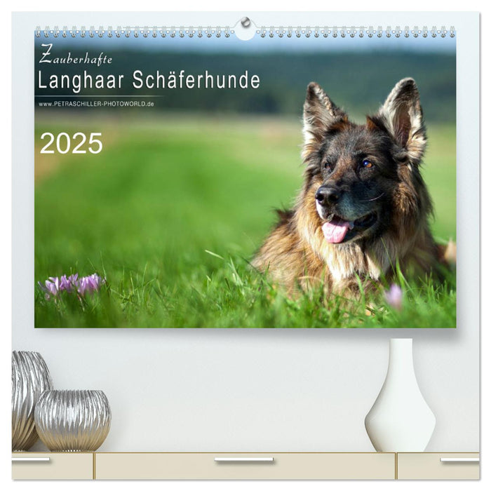 Zauberhafte Langhaar Schäferhunde (CALVENDO Premium Wandkalender 2025)