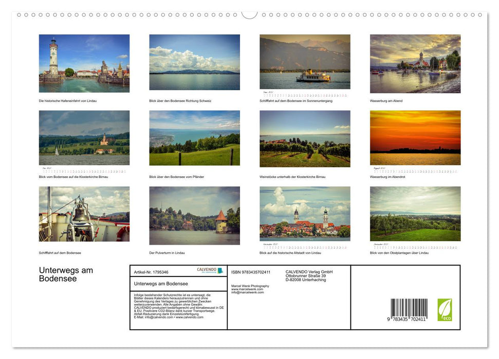 Unterwegs am Bodensee (CALVENDO Premium Wandkalender 2025)