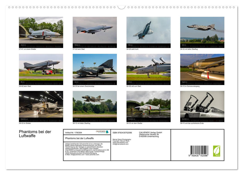 Phantoms bei der Luftwaffe (CALVENDO Premium Wandkalender 2025)