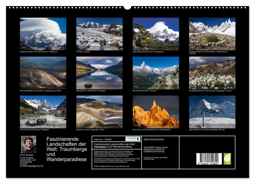 Faszinierende Landschaften der Welt: Traumberge und Wanderparadiese (CALVENDO Premium Wandkalender 2025)