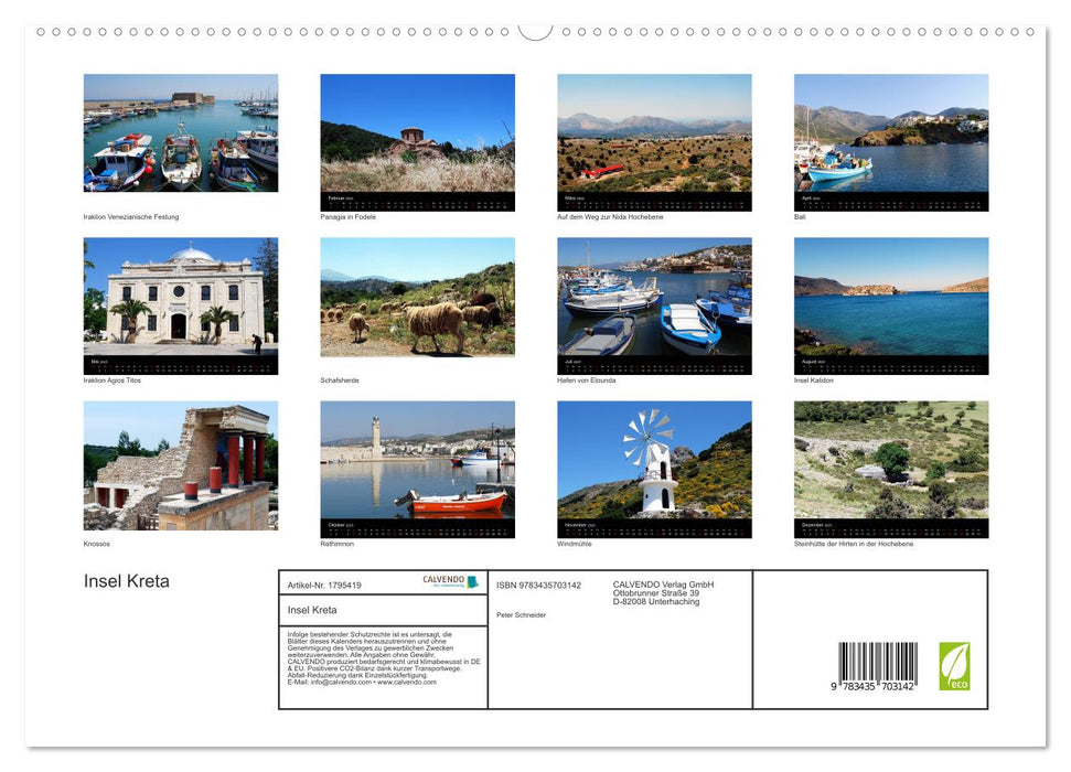 Insel Kreta (CALVENDO Premium Wandkalender 2025)