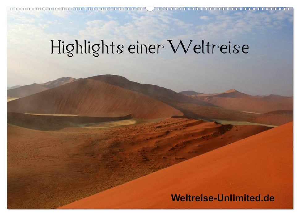 Highlights einer Weltreise (CALVENDO Wandkalender 2025)