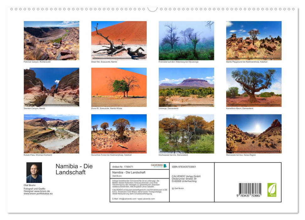 Namibia - Die Landschaft (CALVENDO Premium Wandkalender 2025)