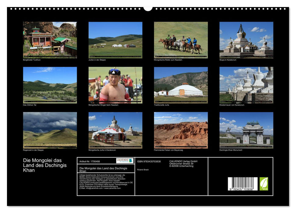 Die Mongolei das Land des Dschingis Khan (CALVENDO Premium Wandkalender 2025)