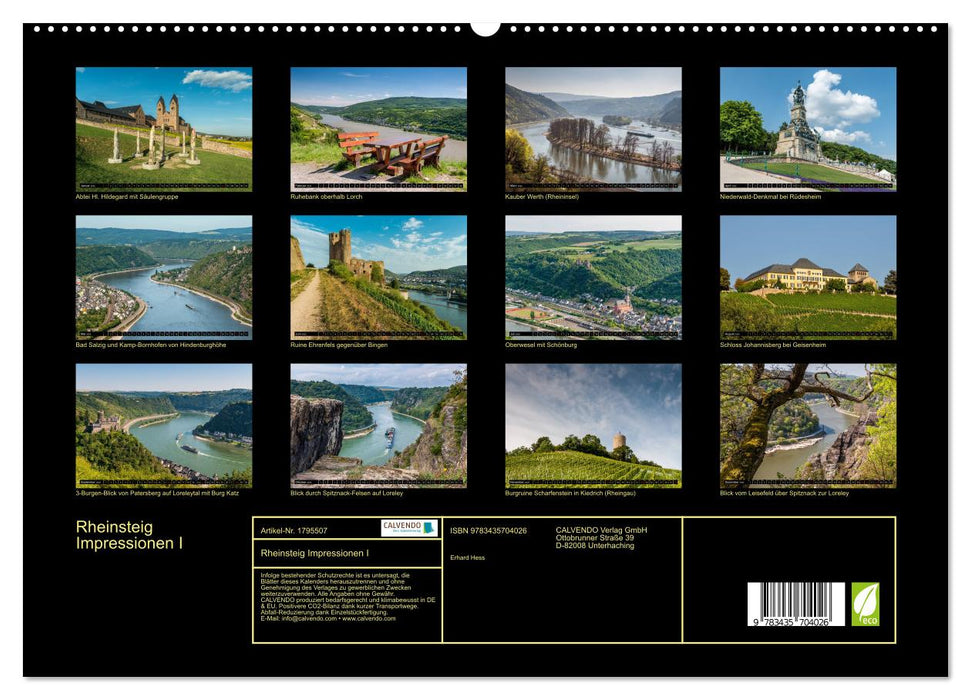 Rheinsteig Impressionen I (CALVENDO Premium Wandkalender 2025)