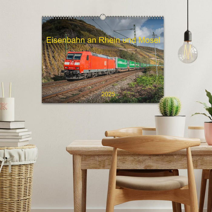 Eisenbahn an Rhein und Mosel 2025 (CALVENDO Wandkalender 2025)