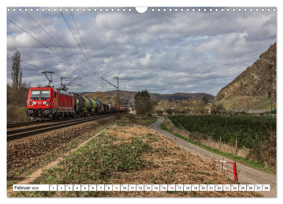 Eisenbahn an Rhein und Mosel 2025 (CALVENDO Wandkalender 2025)