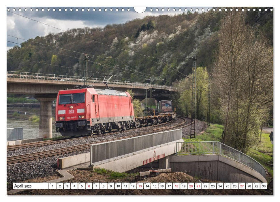 Eisenbahn an Rhein und Mosel 2025 (CALVENDO Wandkalender 2025)