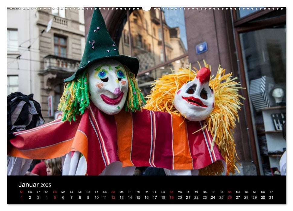 BASLER FASNACHT – Faszinierendes, schweizerisch regionales Brauchtum. (CALVENDO Premium Wandkalender 2025)