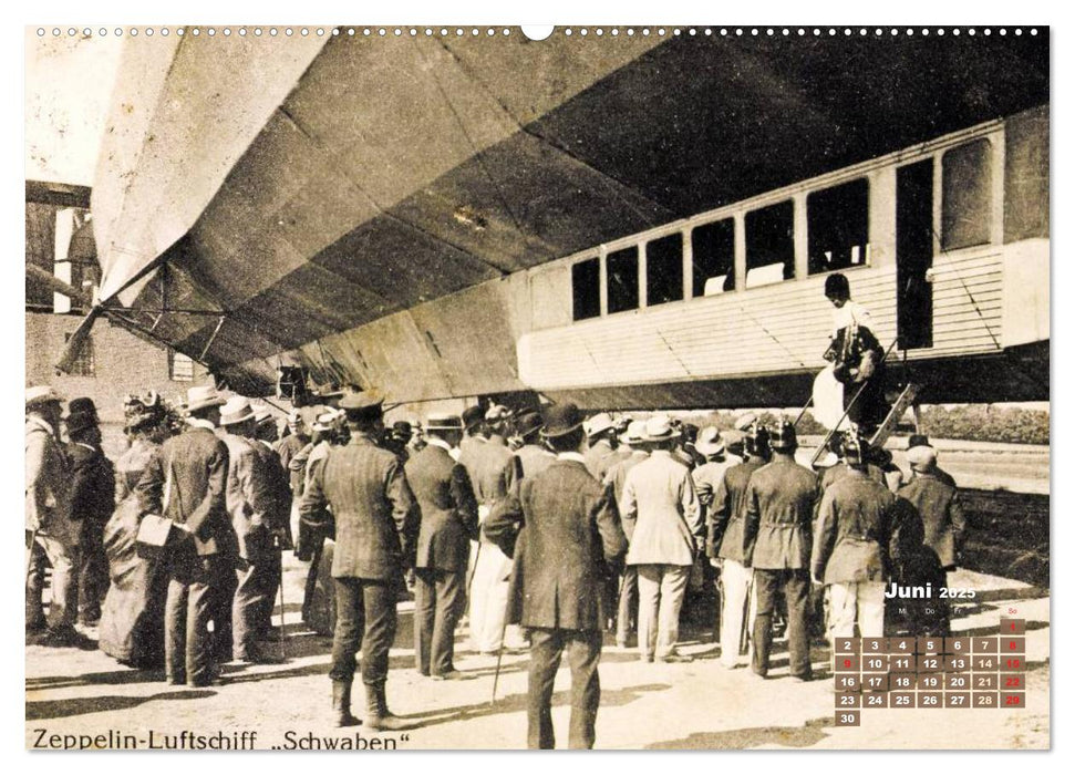 Faszination Luftschiffe – Zeppeline auf historischen Ansichtskarten (CALVENDO Wandkalender 2025)