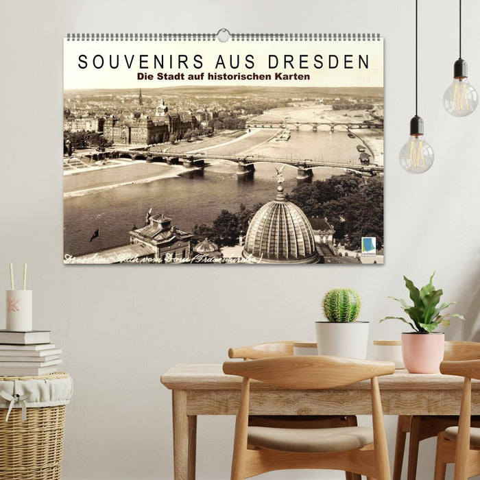 Souvenirs aus Dresden – Die Stadt auf historischen Karten (CALVENDO Wandkalender 2025)