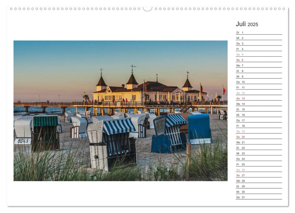 Zeit für Erholung - Insel Usedom / Geburtstagskalender (CALVENDO Premium Wandkalender 2025)