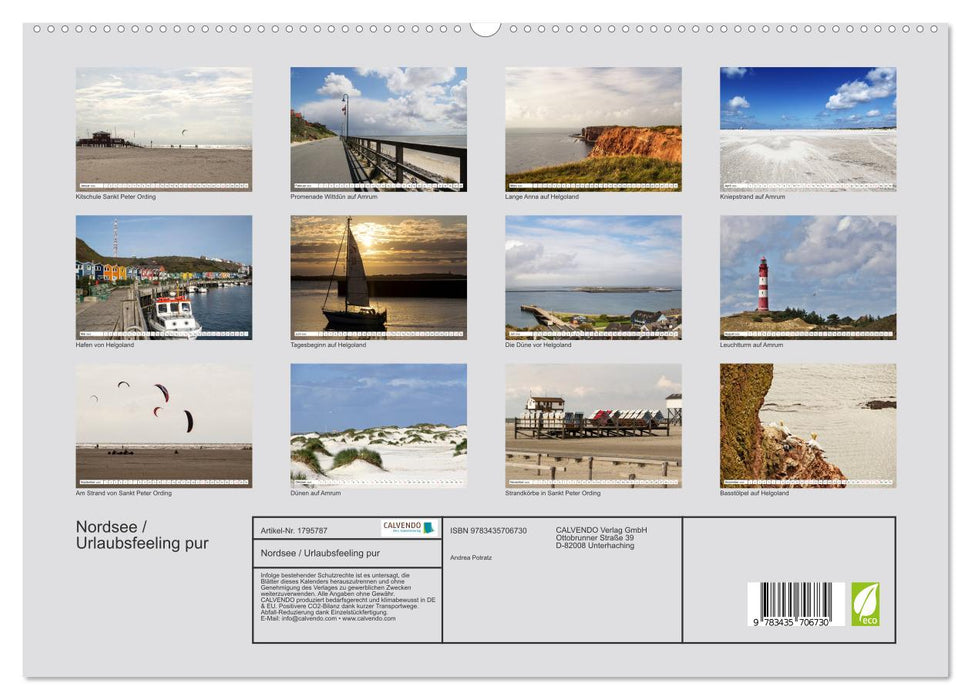 Nordsee / Urlaubsfeeling pur (CALVENDO Premium Wandkalender 2025)