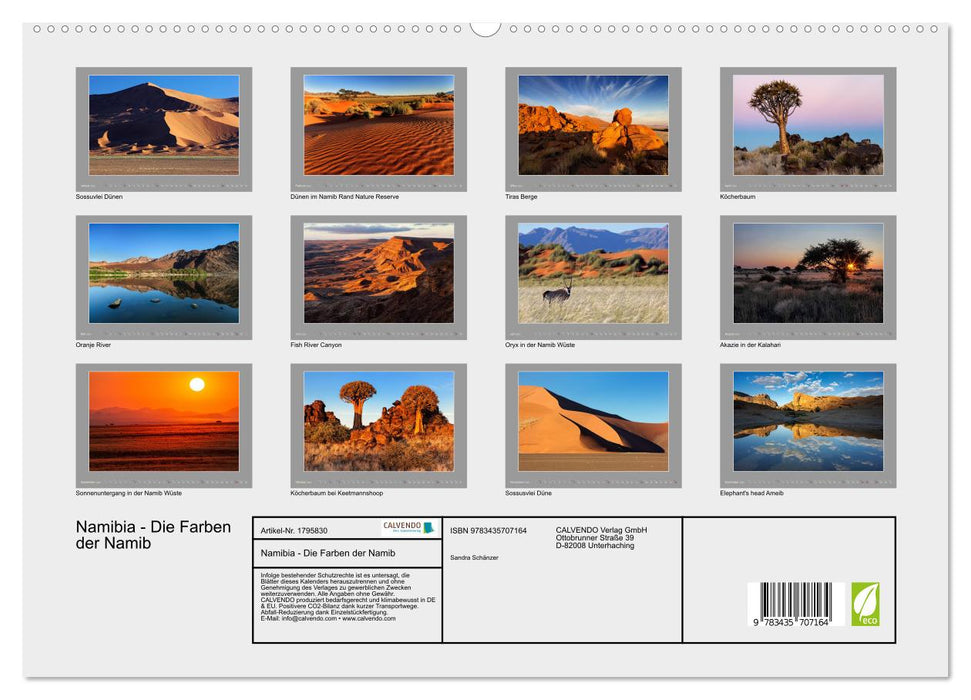 Namibia - Die Farben der Namib (CALVENDO Premium Wandkalender 2025)