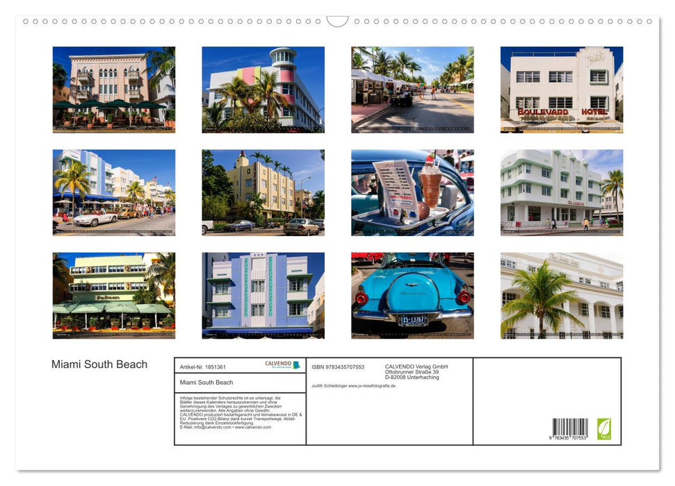 Miami South Beach (CALVENDO Wandkalender 2025)