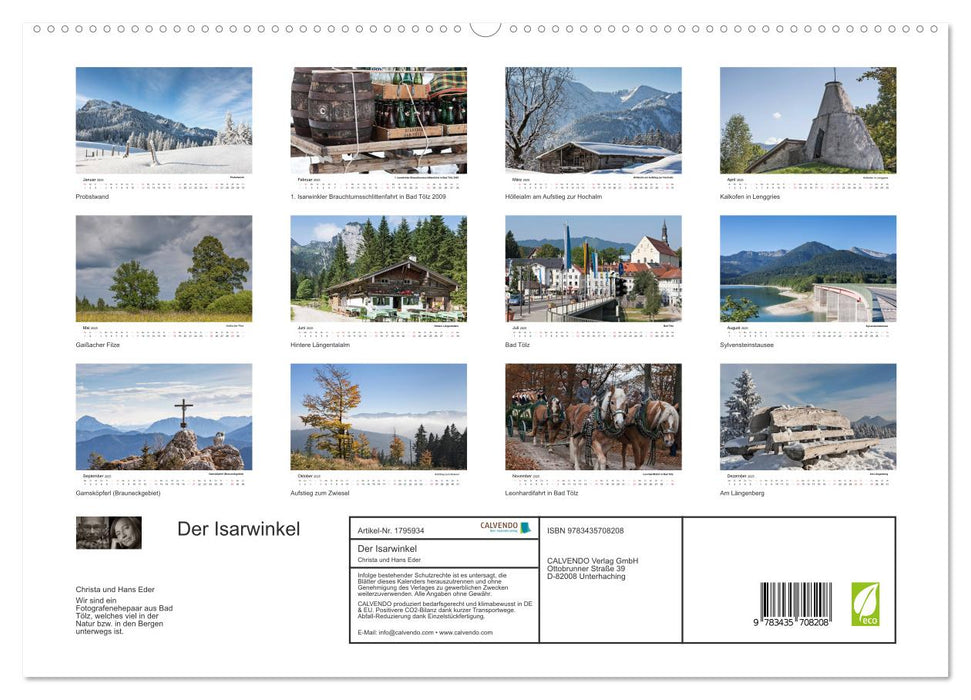 Der Isarwinkel (CALVENDO Premium Wandkalender 2025)