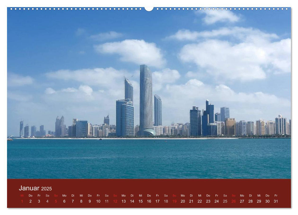 Abu Dhabi und Dubai (CALVENDO Premium Wandkalender 2025)