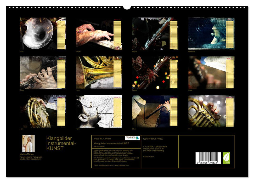 Klangbilder Instrumental-KUNST (CALVENDO Premium Wandkalender 2025)