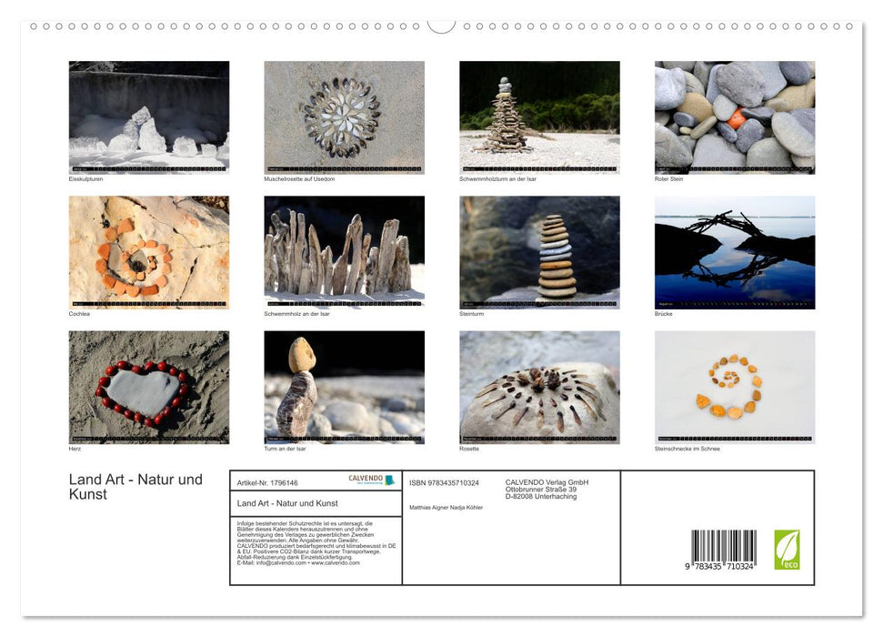 Land Art - Natur und Kunst (CALVENDO Premium Wandkalender 2025)