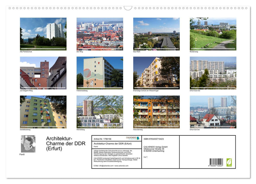 Architektur-Charme der DDR (Erfurt) (CALVENDO Wandkalender 2025)