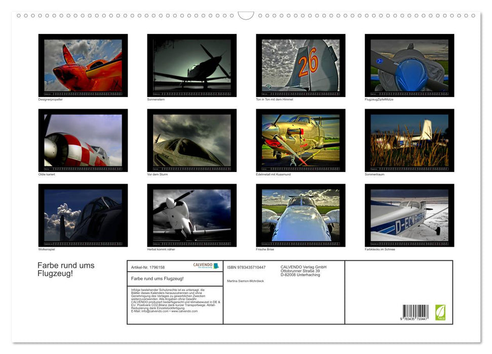 Farbe rund ums Flugzeug! (CALVENDO Wandkalender 2025)