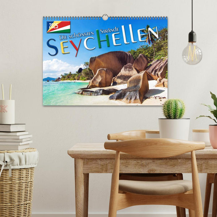 Seychellen - Die schönsten Strände (CALVENDO Wandkalender 2025)