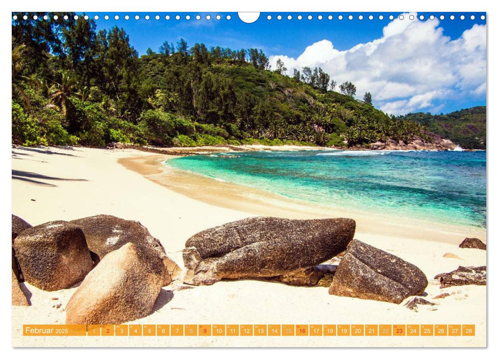 Seychellen - Die schönsten Strände (CALVENDO Wandkalender 2025)